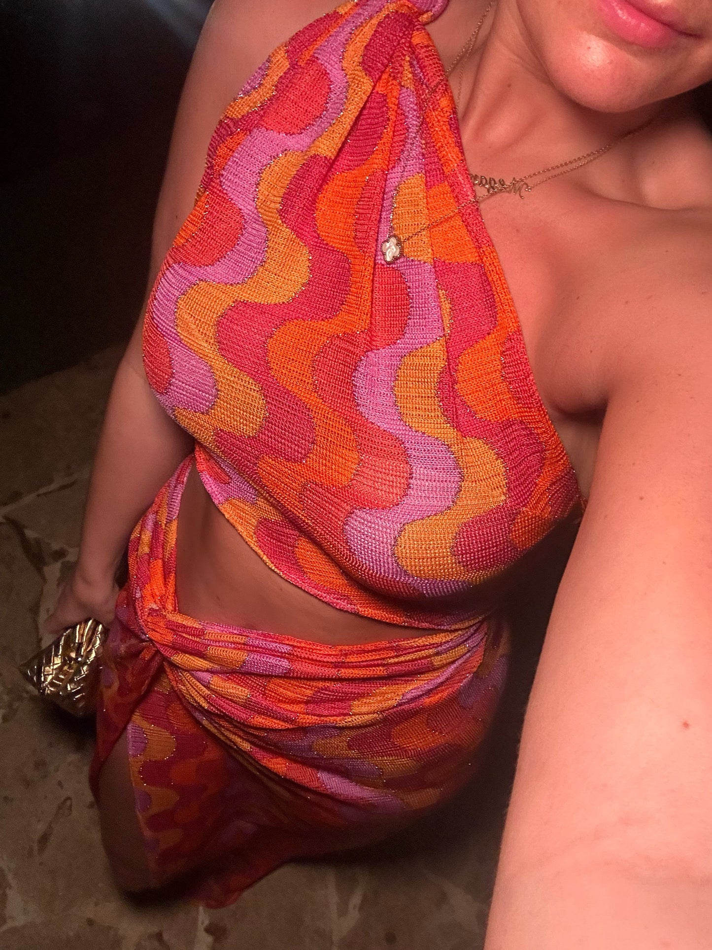 Isla Dress ~ Pink Wave