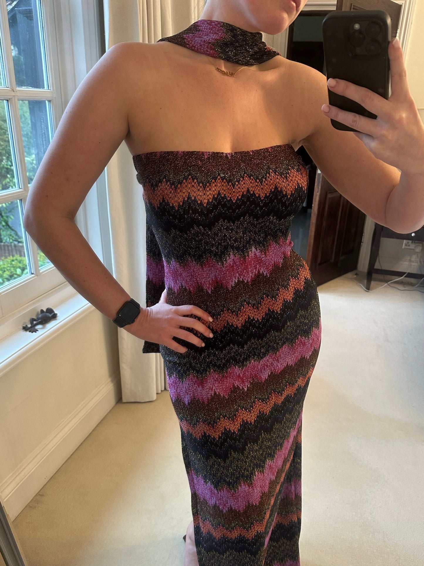 Bandeau Maxi Dress ~ Metallic