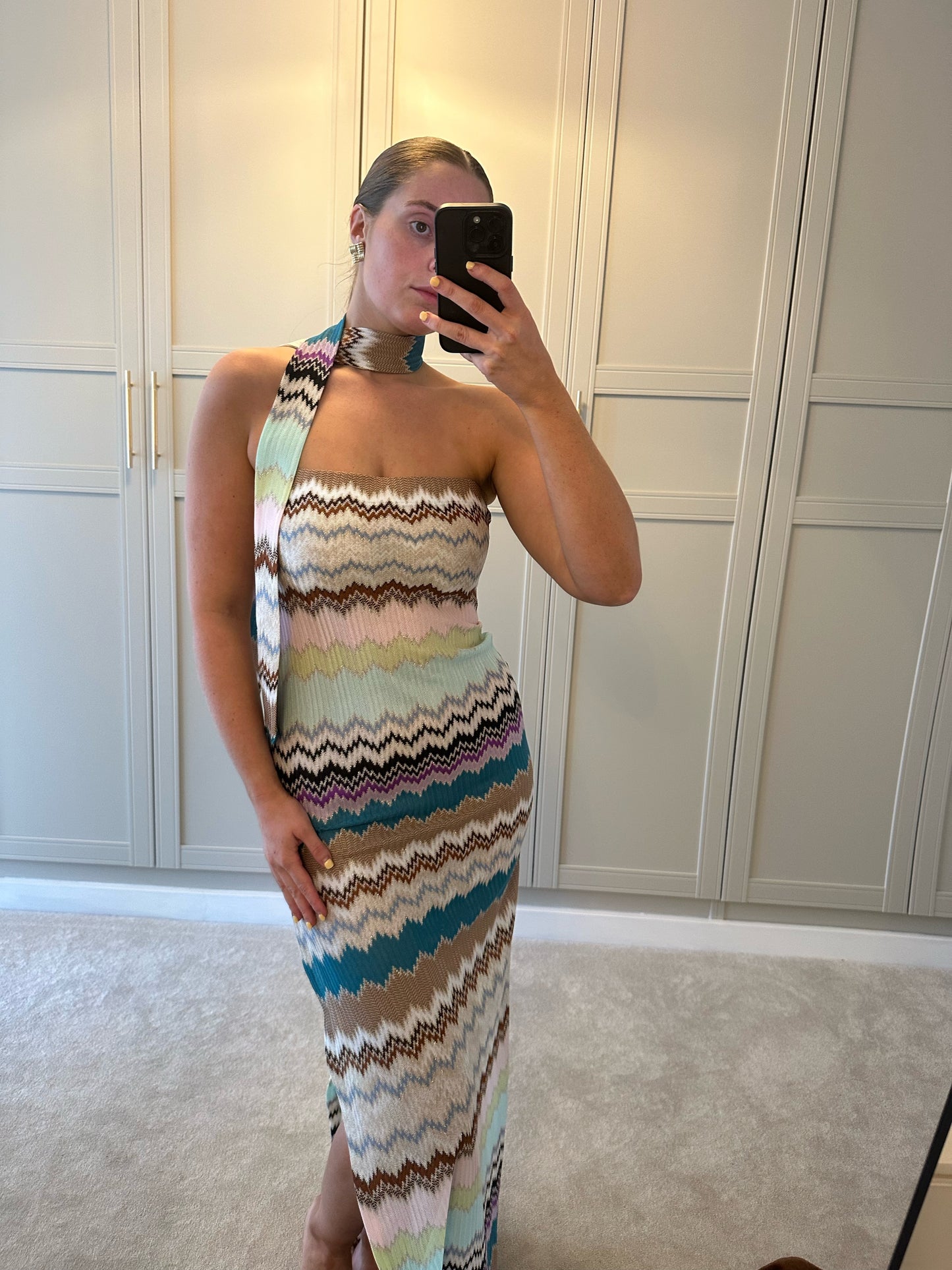 Bandeau Maxi Dress ~ Purple Champagne Knit