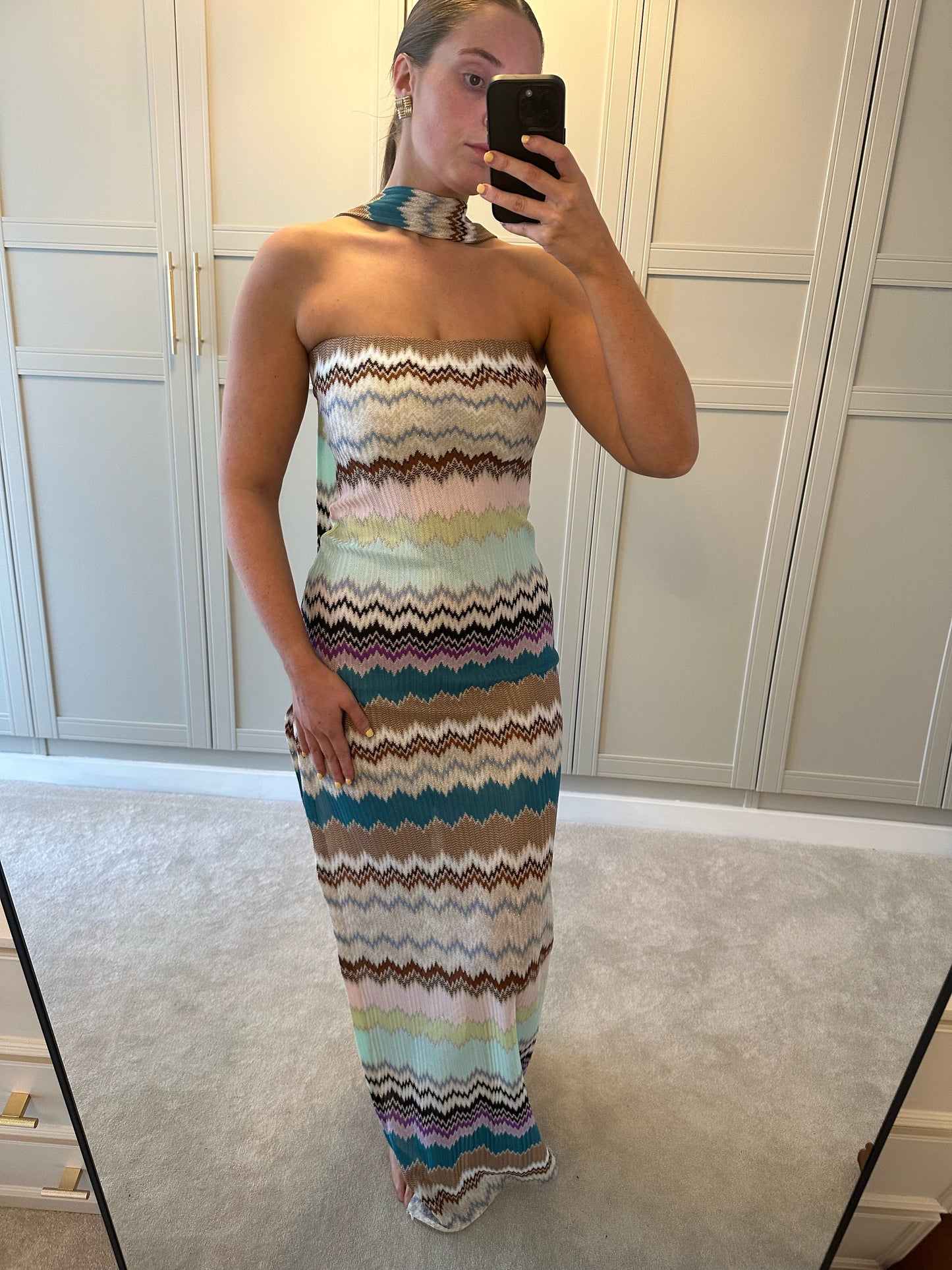Bandeau Maxi Dress ~ Purple Champagne Knit