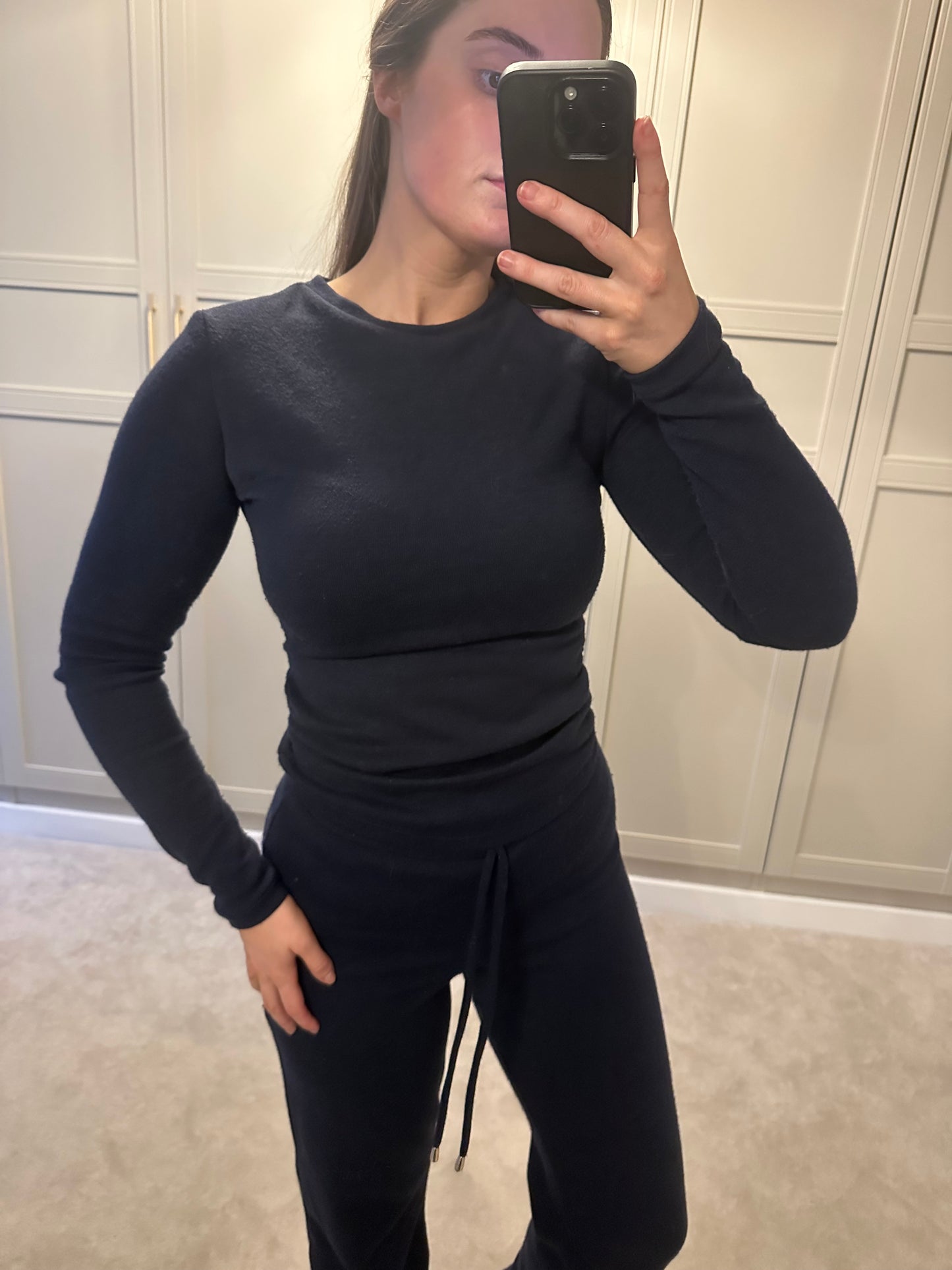 Harper Long Sleeve Tee ~ Navy