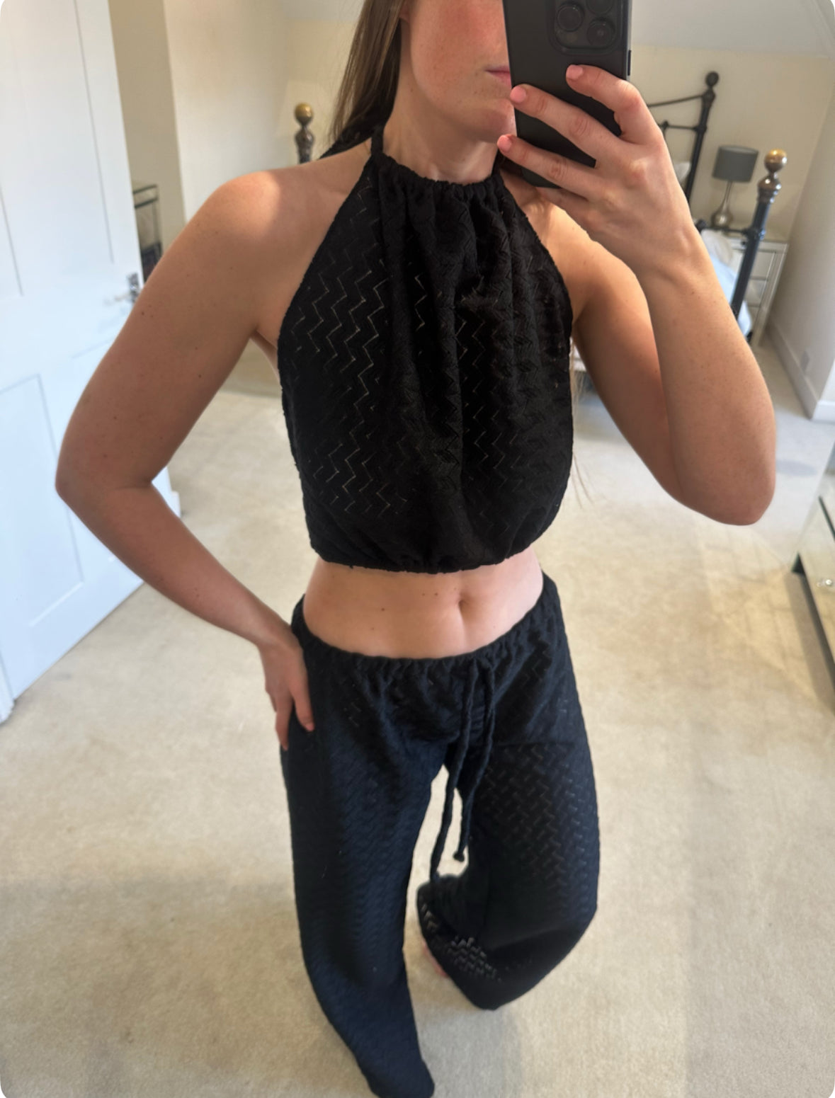 Casca Halter Top ~ Black