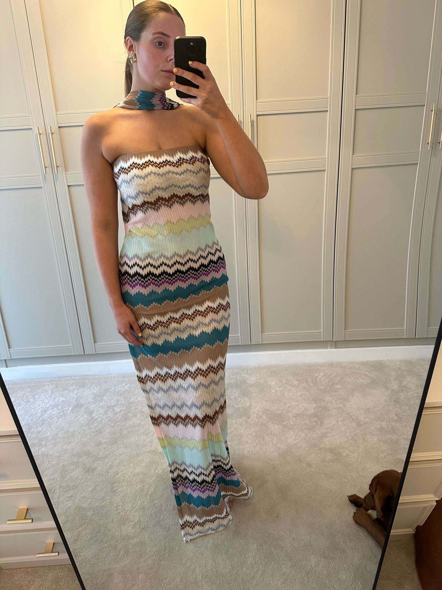 Bandeau Maxi Dress ~ Purple Champagne Knit