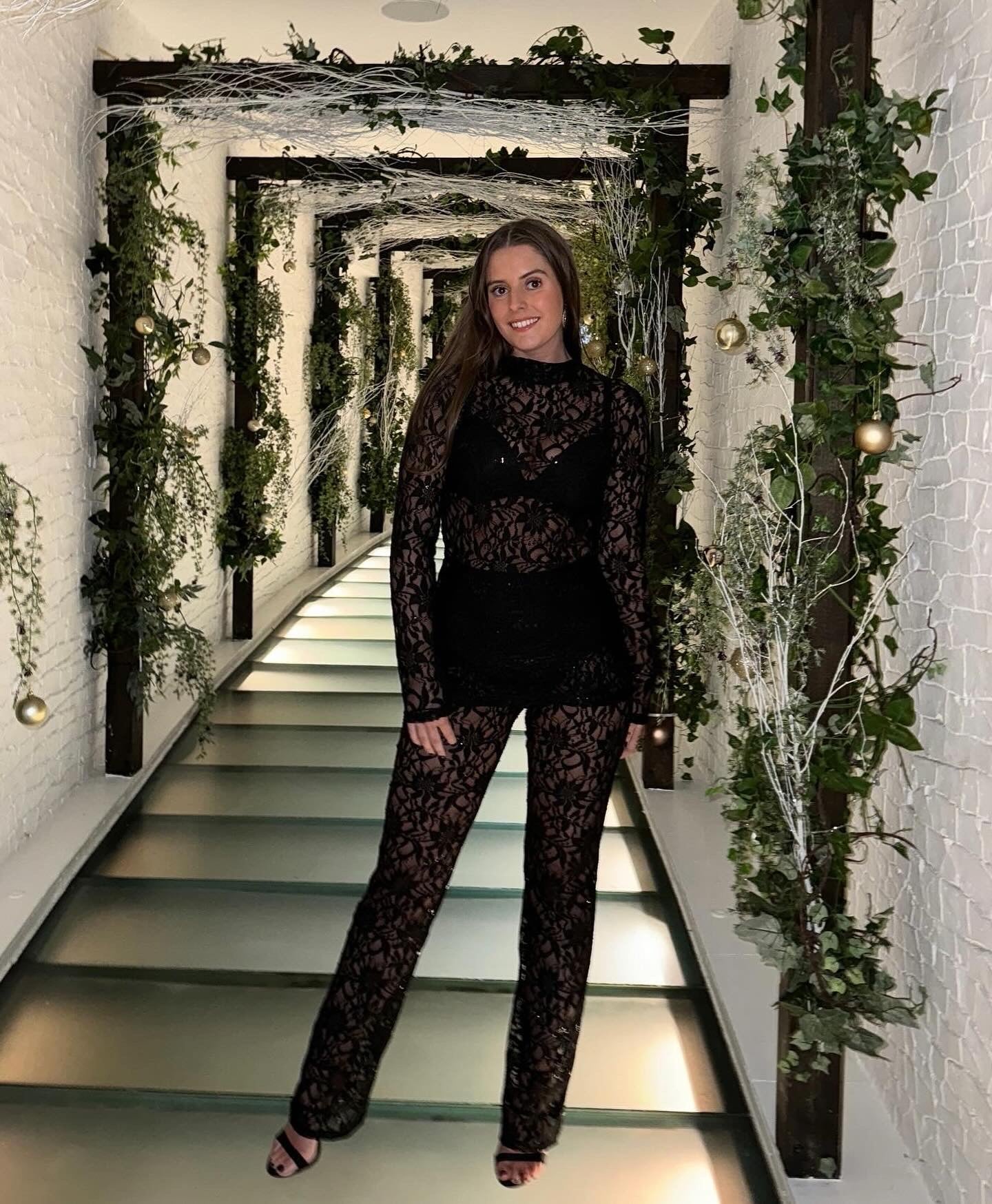 Sequin Lace top - Black