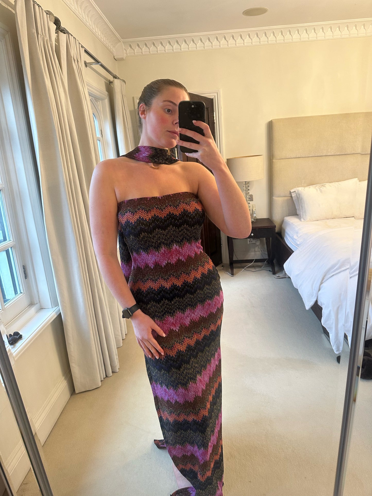 Bandeau Maxi Dress ~ Metallic