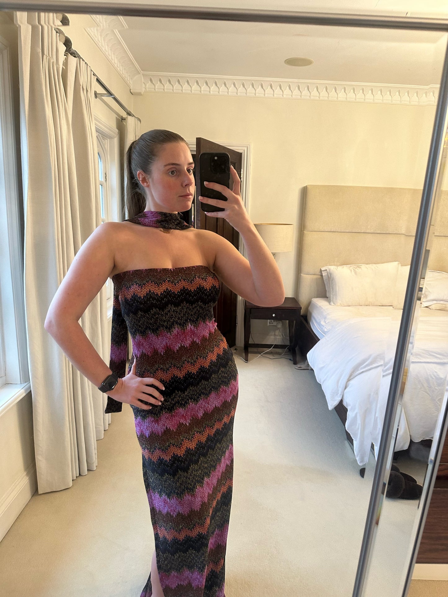 Bandeau Maxi Dress ~ Metallic