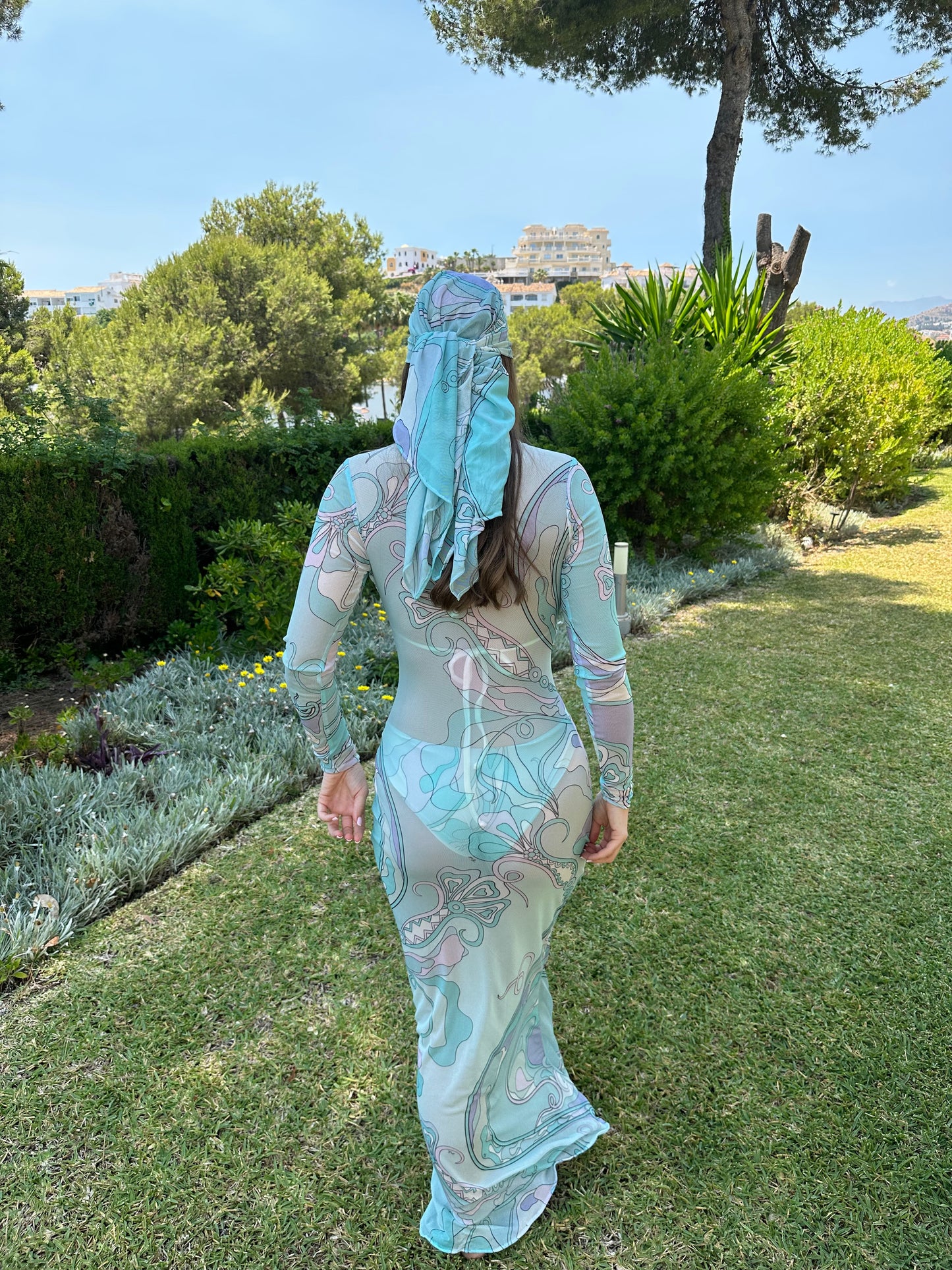 Sienna Maxi Dress ~ Pastel swirl