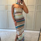 Bandeau Maxi Dress ~ Purple Champagne Knit