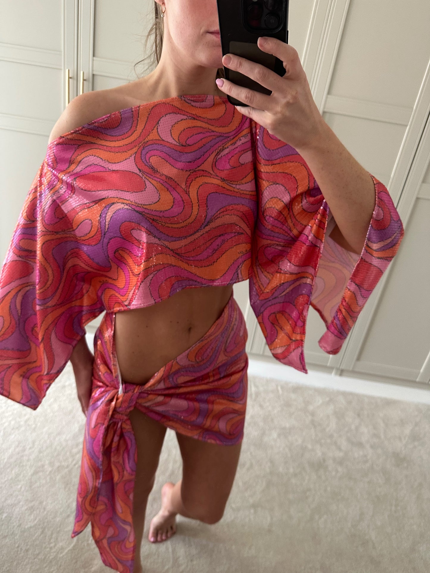 Short Sarong ~ Sequin Swirl