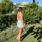 ZigZag Halter Top ~ Aqua