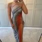 Gaia Maxi Dress ~ Rainbow Knit