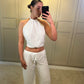 Casca Halter Top ~ White
