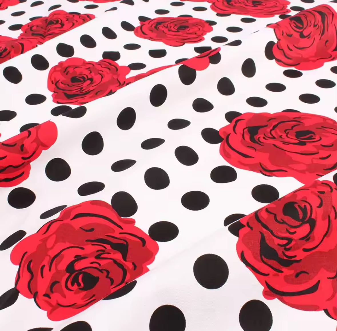 Tie Front Blouse ~ Polka Dot Rose