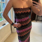 Bandeau Maxi Dress ~ Metallic
