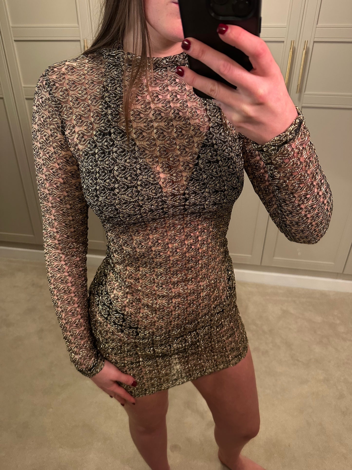 Sienna Dress ~ Black and Gold