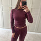 Harper Long Sleeve Tee ~ Mulberry