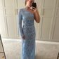 Evelina Maxi Dress ~ Sky Blue Lace