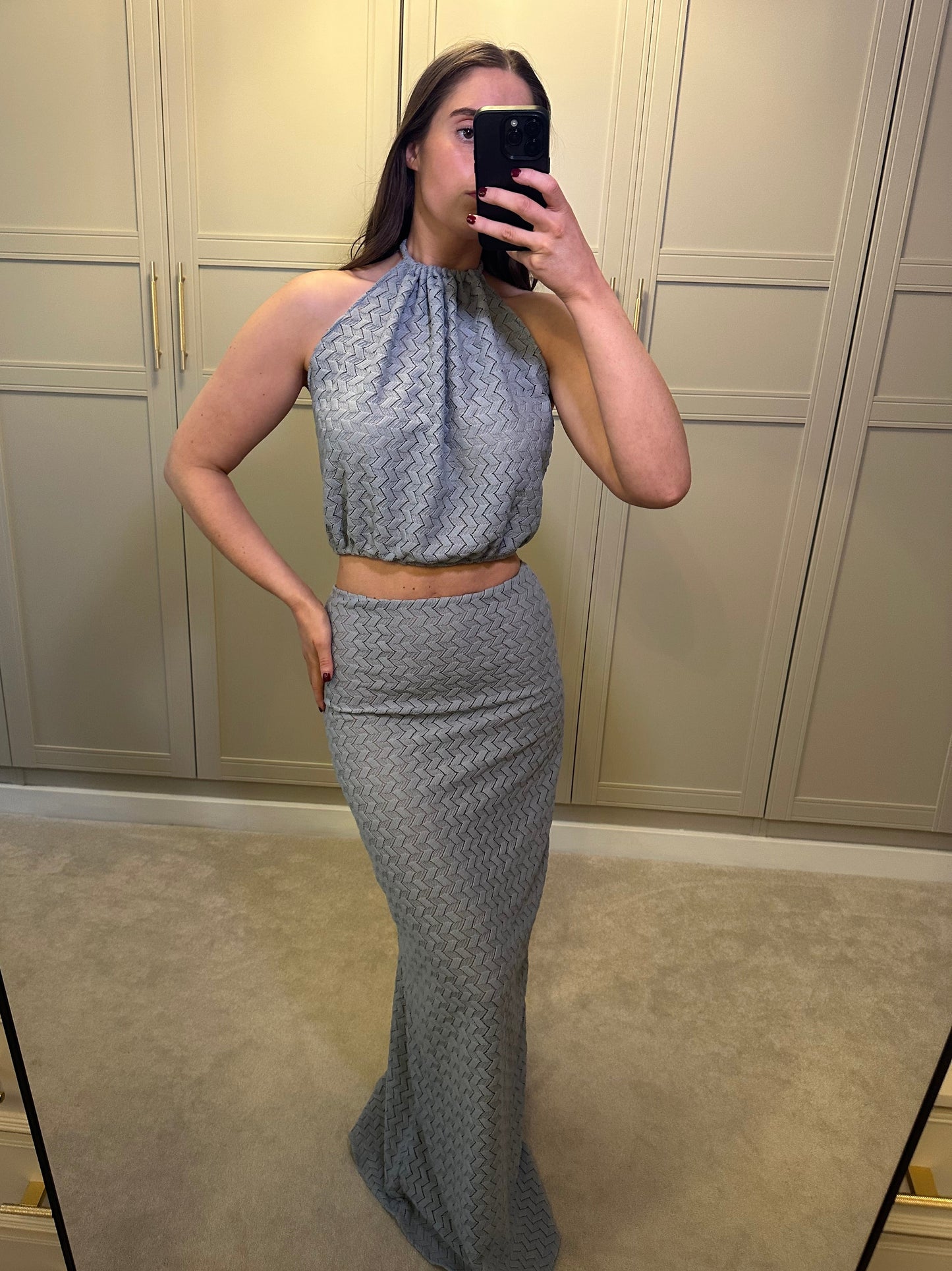 Casca Maxi Skirt ~ Powder Blue