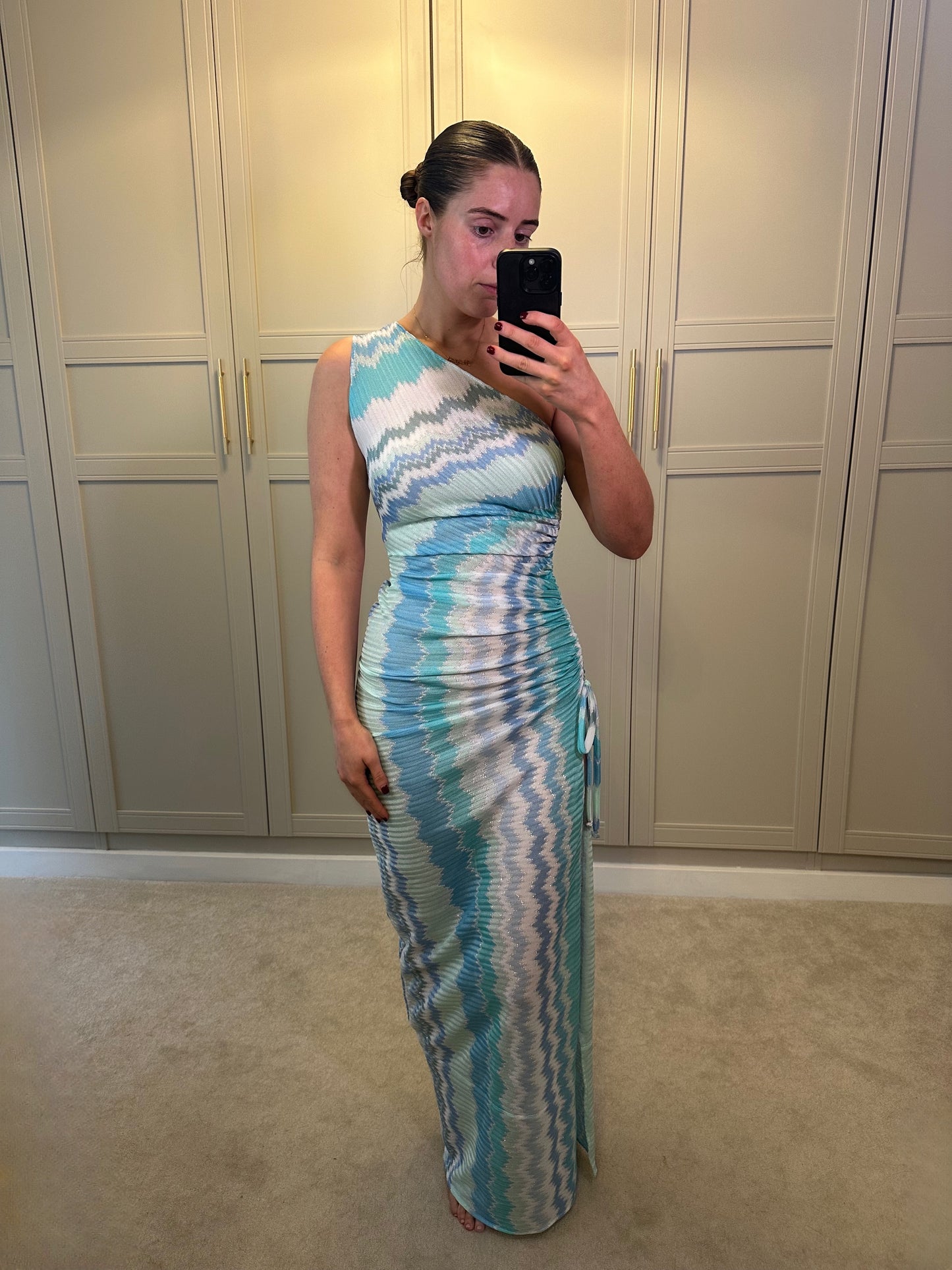 Gaia Maxi Dress ~ Aqua Knit