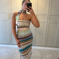 Bandeau Maxi Dress ~ Purple Champagne Knit