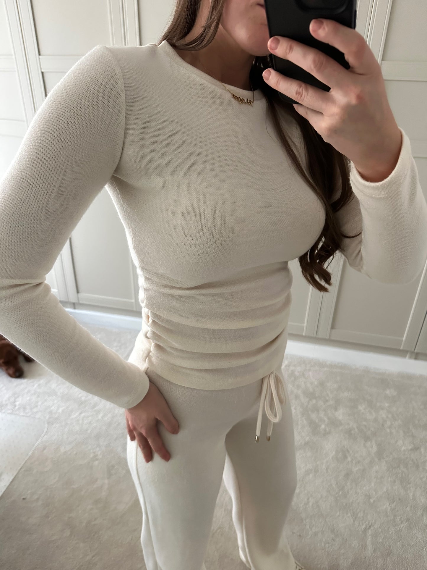 Harper Long Sleeve Tee ~ Ecru