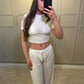 Casca Cropped Tee ~ White