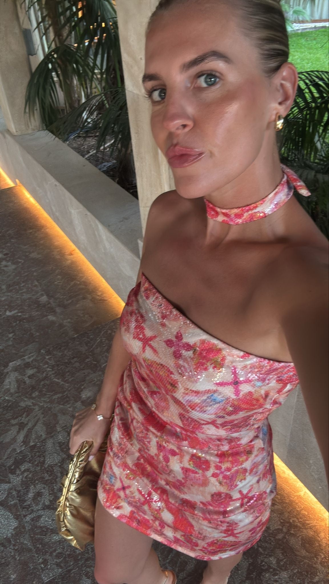 Sequin Bandeau mini Dress