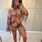 Floaty Top ~ Leopard Rose