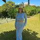 Azurea Maxi Skirt ~ sky blue