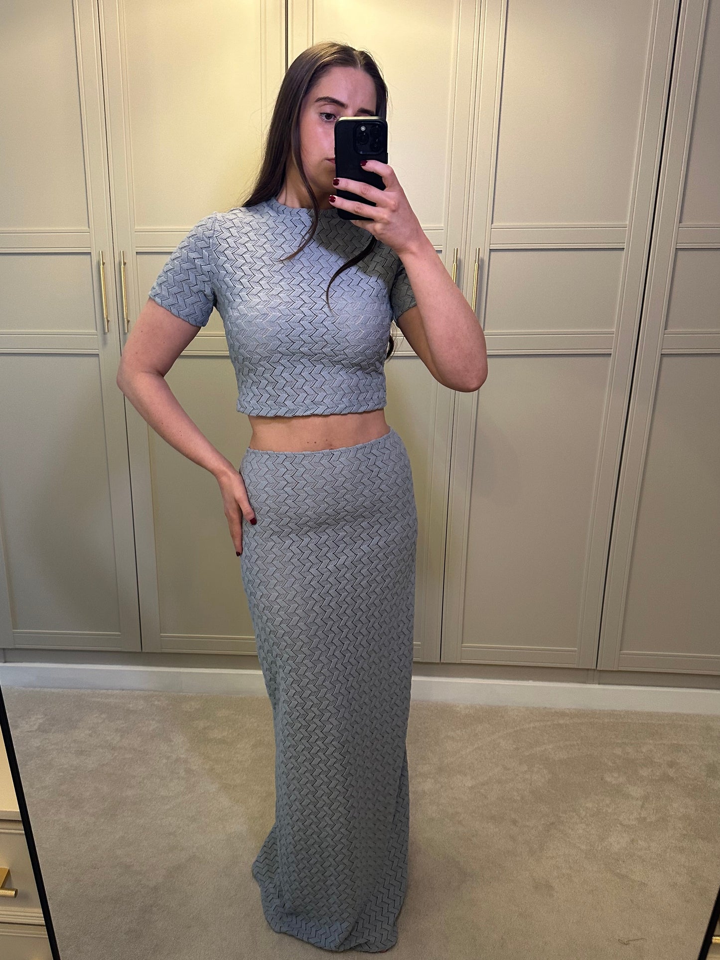 Casca Maxi Skirt ~ Powder Blue