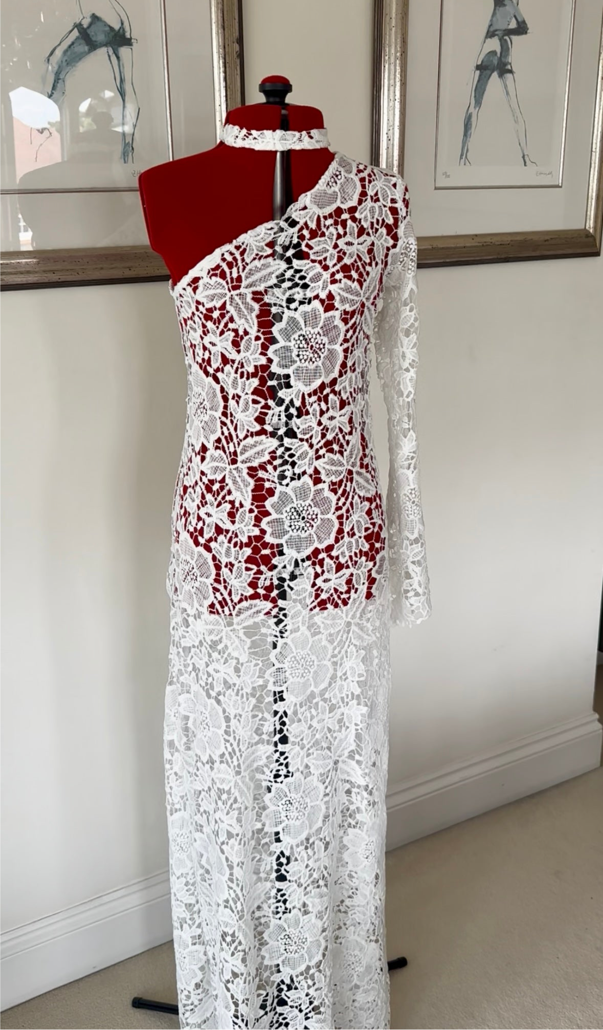 Evelina Maxi Dress ~ white Lace