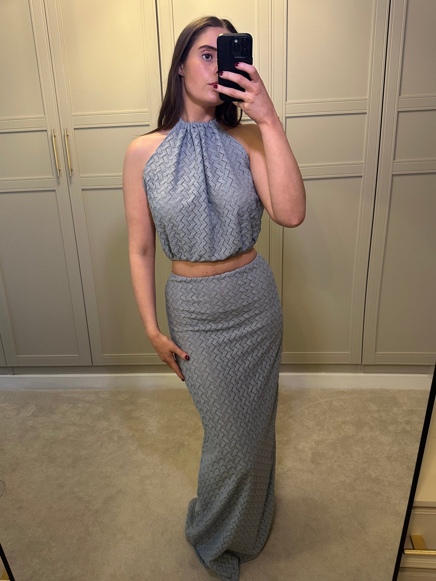 Casca Maxi Skirt ~ Powder Blue