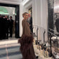 Ostrich Feather Dress ~ Chocolate