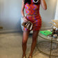 Isla Mini Dress ~ Pink Wave