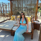 Sky Crochet Maxi Skirt