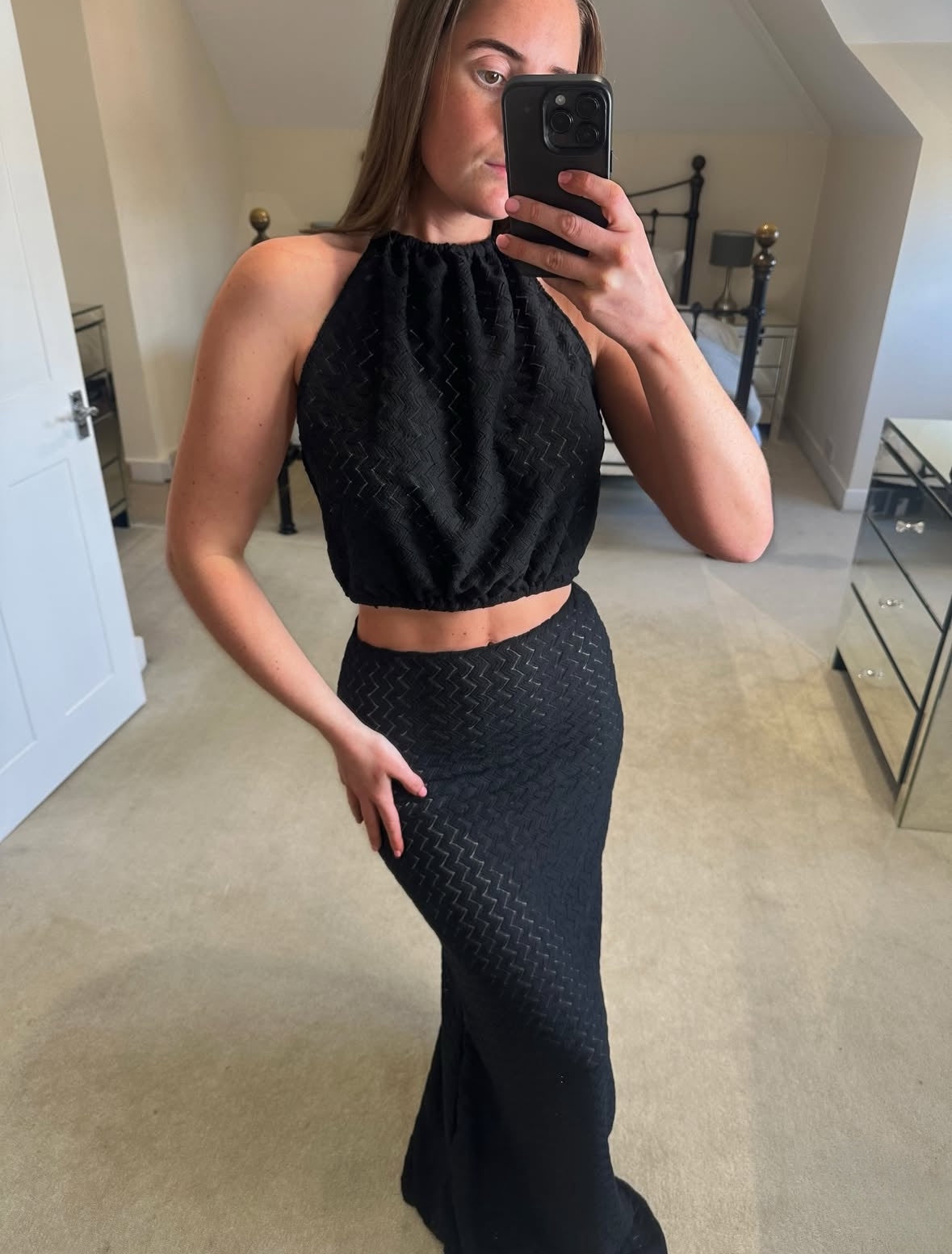 Casca Halter Top ~ Black