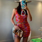 Isla Mini Dress ~ Pink Wave