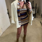 Poppy Dress - Blue, Brown & Cream