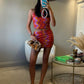 Isla Mini Dress ~ Pink Wave