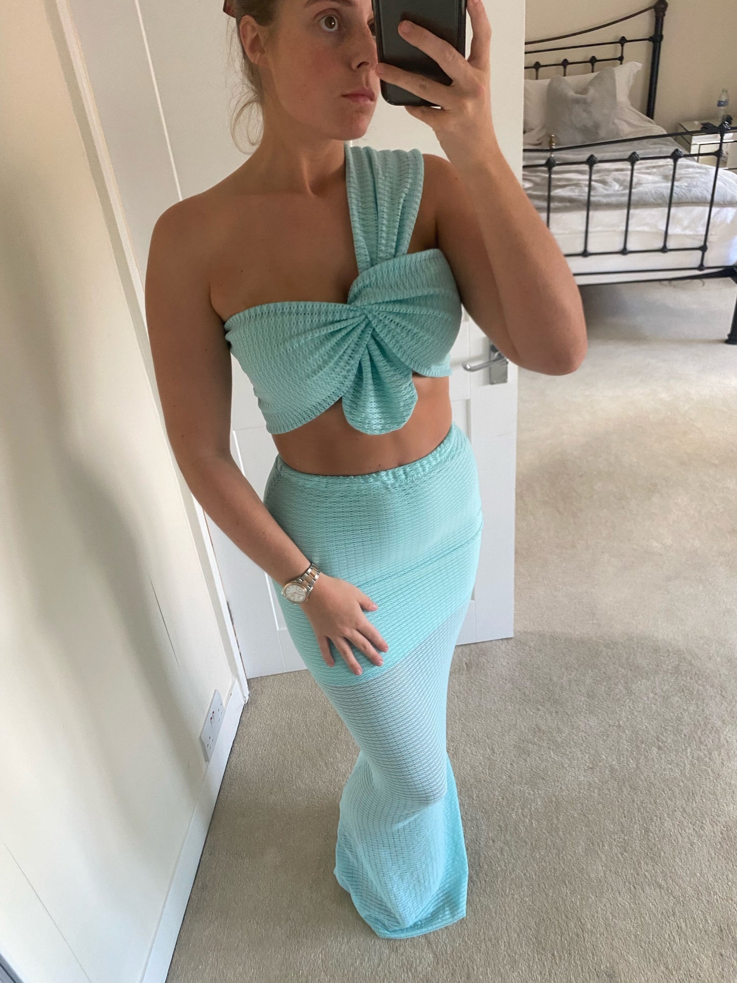 Aurora Maxi Skirt - Aqua